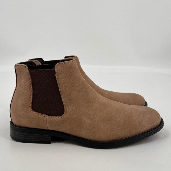 Madden Maxxin Chelsea Boots Size 9 Taupe Faux Suede Mid Height Round Toe - Picture 4 of 13